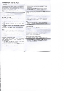 Instruction Manual for Vibrating Key Chain Alarm Clock