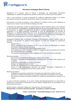 Fiche de Poste - CTO Medappcare