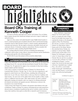 Board OKs Training at Kenneth Cooper