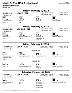 Made In The USA Invitational Rotation Schedule