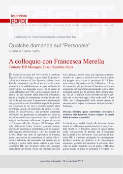 A colloquio con Francesca Merella, Country HR Manager