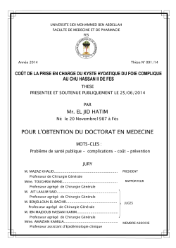 Graphique 1 - Facult&eacute; de M&eacute;decine et de Pharmacie de F&egrave;s
