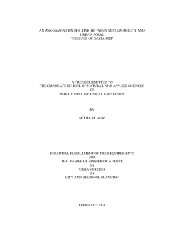 an assessment on the link between sustainability and urban form