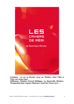 Dossier de presse - Th&eacute;&acirc;tre Jean-Vilar de Vitry-sur