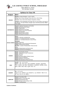Grade 8th syllabus - GD Goenka Public School, Firozabad