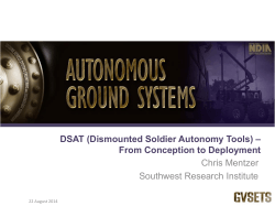DSAT (Dismounted Soldier Autonomy Tools) – From