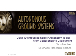 DSAT (Dismounted Soldier Autonomy Tools) &ndash; From