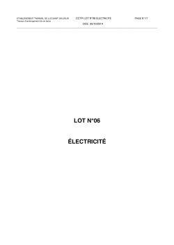 cctp lot 6 electricite