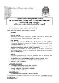 Annonce - Mairie de Champigneulles