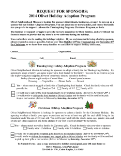 Holiday Adoption Sponsor Request Form
