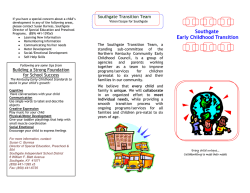 Early Childhood (Preschool) Transition Information