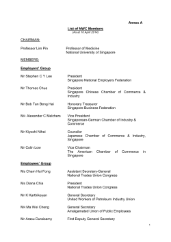 Annex A List of NWC Members CHAIRMAN: Professor Lim Pin