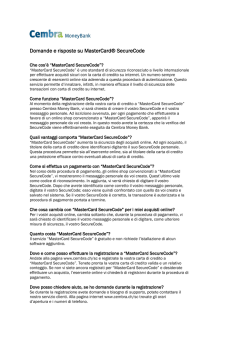 Domande e risposte su MasterCard&reg; SecureCode