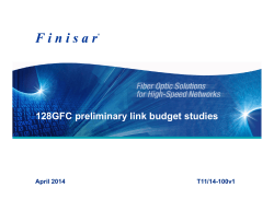 128GFC preliminary link budget studies