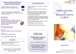 dépliant IAMS 14-15 - Institut Catholique de Toulouse