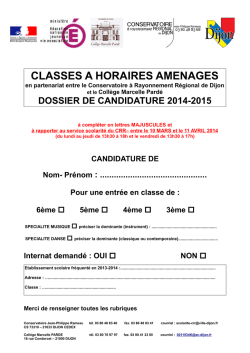 dossier de candidature