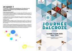 JOURNÉE DALCROZE - Institut Jaques