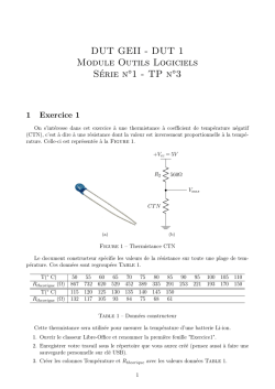 DUT GEII - DUT 1 Module Outils Logiciels S&eacute;rie n&deg;1