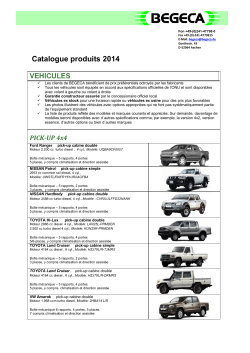BEGECA Catalogue produits 2014