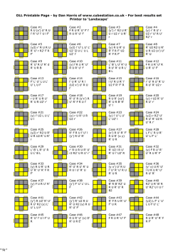 OLL Printable Page - by Dan Harris of www.cubestation.co.uk