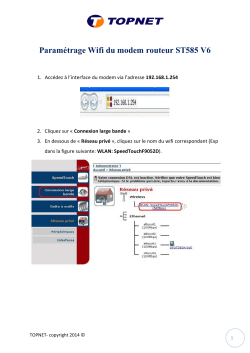 Param&eacute;trage Wifi sur le Thomson SpeedTouch 585 V6
