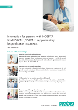 Information for persons with HOSPITA SEMI-PRIVATE