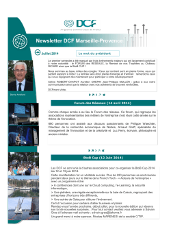 Newsletter DCF Juillet 2014