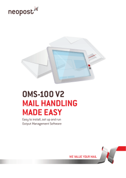 OMS-100 Output Management Software Brochure