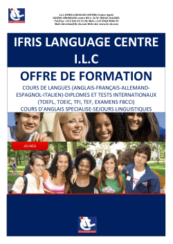 Brochure des Formations - ILC