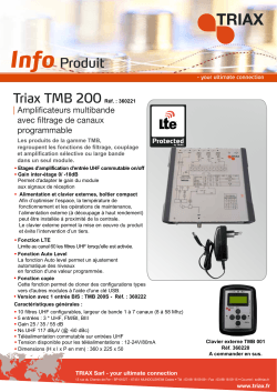Produit Triax TMB 200