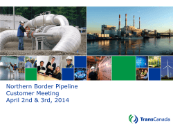 Customer Meeting - Northern Border Pipeline Company