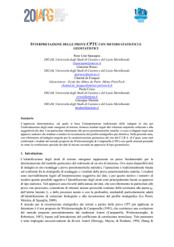 INTERPRETAZIONE DELLE PROVE CPTU CON METODI