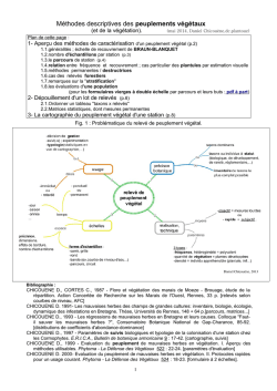 M&eacute;thodes descriptives des peuplements v&eacute;g&eacute;taux - Plantouz