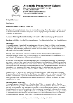 Download the Romanian Cultural Exchange Letter