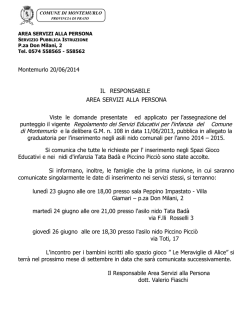 Graduatoria provvisoria  134 kb