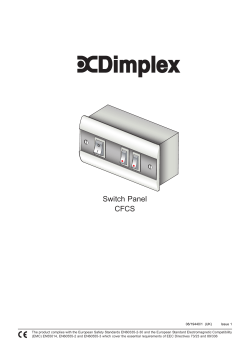 Dimplex Switch Panel Instructions Multilingual - Issue 0