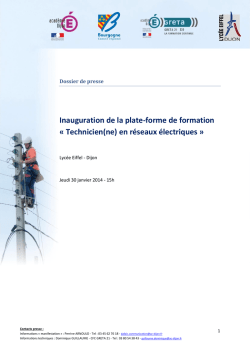 Inauguration de la plate-forme de formation