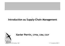 Introduction au Supply-Chain Management