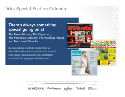2014 Special Section Calendar