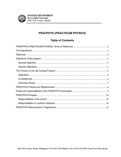 PRACPHYS (PRACTICUM PHYSICS)