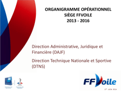 Organigramme operationnel 2013-2016