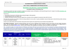 Domiciliary Care Services: Learning Disabilities