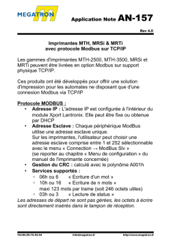 ModBus TCP - Megatron