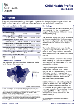 Child Health Profile Islington