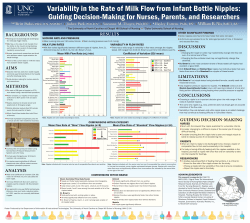 Variability in the Rate of Milk Flow from Infant Bottle Nipples: Guiding