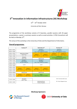 3rd Innovation in Information Infrastructures (III) Workshop