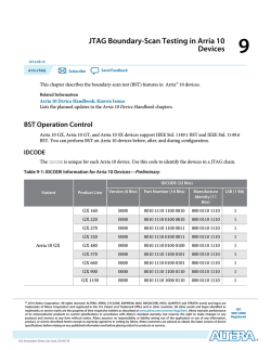 JTAG Boundary-Scan Testing in Arria 10 Devices (PDF)