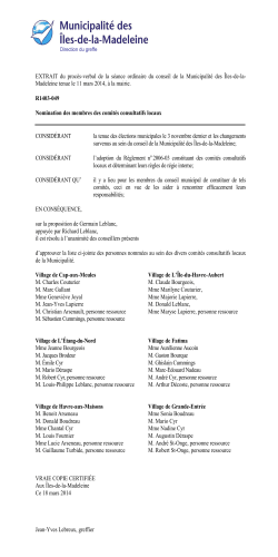 résolution - Municipalité des Îles-de-la