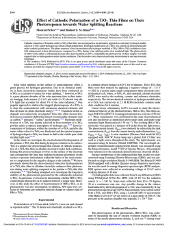 Effect of Cathodic Polarization of n
