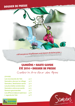 Dossier de presse &eacute;t&eacute; 2014